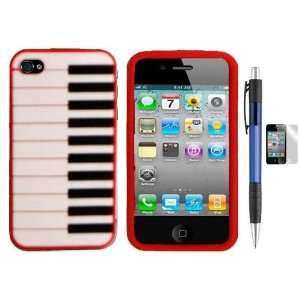  Red Piano Silicone Skin Design Protector Soft Cover Case 