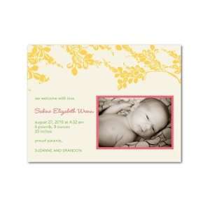  Girl Birth Announcements   Butterfly Touch By Good On 