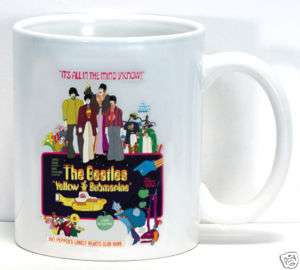 Beatles Vintage Yellow Submarine Poster Coffee Cup Mug  
