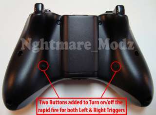 The kit will add two small buttons on the back of the controller, one 