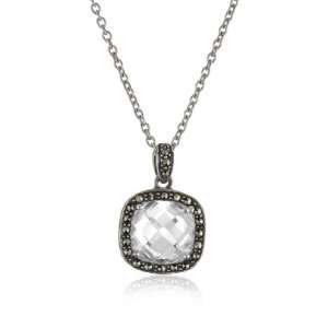  Judith Jack Marcasite and Faceted Cubic Zirconia 16 Drop 