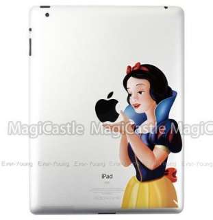 Snow white Apple iPad 2 stickers vinyl Decal art humor Skins Sticker 