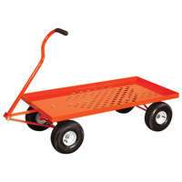 Leonard Flatbed 4 Wheel Cart, Pull Handle, 2ft x 4ft Deck, 900 lb 