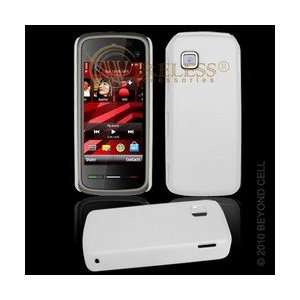  White Rubberized Back Cover for Nokia 5230 Nuron Cell 
