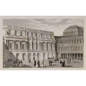  1831 Palais Royal Palace Duke Orleans Paris Engraving 