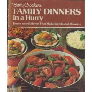    Betty Crockers Family Dinners in a Hurry Stephen Manville Books