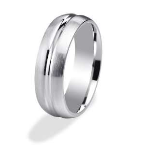  7mm 14 KT White Gold Mens Wedding Band 14K 979 Jewelry