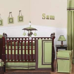    Hotel Green And Brown 9 Piece Baby Boy Crib Bedding Set Baby