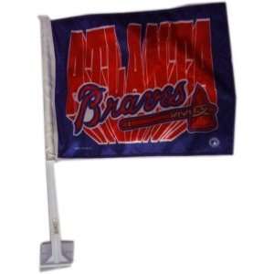  MLB ATLANTA BRAVES TEAM LOGO CAR FLAG