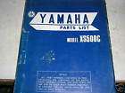 1977 XS500 C Yamaha Factory Parts List Catalogue