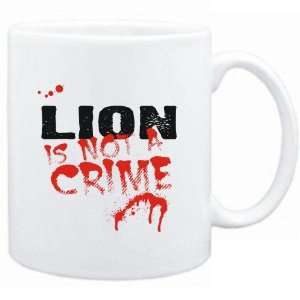  Mug White  Being a  Lion is not a crime  Animals 