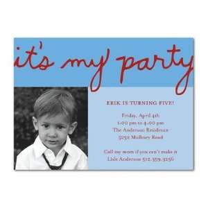  Birthday Party Invitations   Its My Party Blue By Petite 