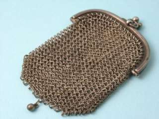 Miniature silver plated chatelaine, chain mail purse, dating from the 
