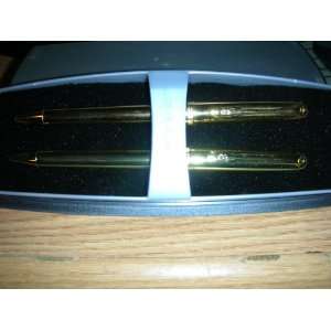  Cross Bill Blass Gold Tone Ballpoint Pen & .9mm Pencil Set 