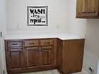 WASH DRY FOLD REPEAT LAUNDRY LETTERING WALL QUOTE DECAL STICKER VINYL 
