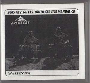 2005 ARCTIC CAT ATV Y6/Y12 YOUTH SERVICE MANUAL ON CD  