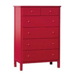   Furniture Co. Starlight Tall Dresser with Wooden Knobs