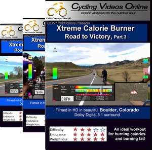 XTREME CALORIE BURNER Road to Victory CO Indoor Cycling Workout Video 