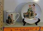 Norman Rockwell Decorative Plate & Cup 1984 The Cobbler