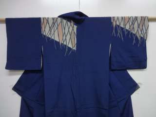 21407# Japanese KIMONO SILK / VINTAGE OMESHI KIMONO / WOVEN TWIG 