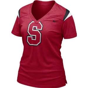   Stanford Cardinal Womens Nike White Football Replica Tee Sports