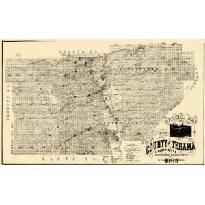  TEHAMA COUNTY CALIFORNIA (CA) LANDOWNER MAP 1903