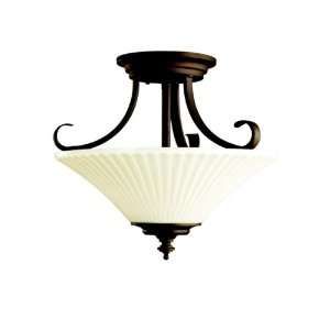   Transitional Semi Flush Ceiling Fixture from the Abbe