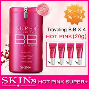   Skin79 HOT PINK SUPER+ Blemish Balm BB cream 40g. + Traveling BB 20g