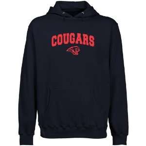 Houston Cougars Navy Blue Logo Arch Lightweight Pullover Hoody (Small 