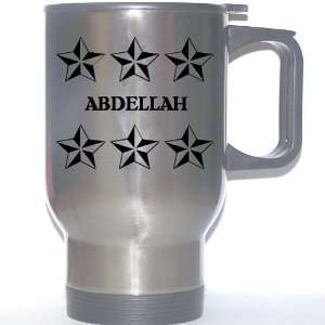  Personal Name Gift   ABDELLAH Stainless Steel Mug (black 