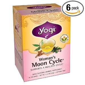 Yogi Womans Moon Cycle, Herbal Tea Supplement, 16 Count Tea Bags 