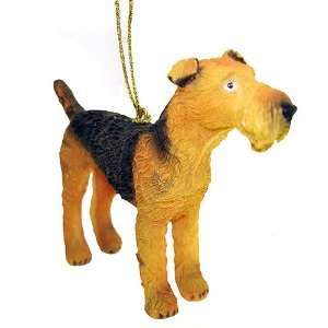 4 AKC Airedale Terrier Dog Christmas Ornament #86095 