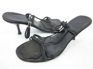 AUTHENTIC GUCCI Black Strappy Ankle Strap Sandals Sz 8  