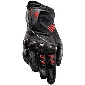  Thor Motocross Ride Gloves   2008   2X Large/Black/Red 