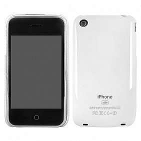 WHITE IPHONE 3G 3GS HARD BACK CASE COVER PROTECTOR  