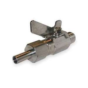 Industrial Grade 1BWL8 Ball Valve, 3/8 In Tube x 3/8 In NPSM, SS 