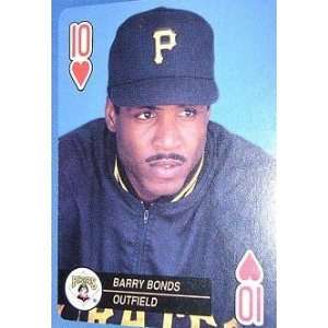  1992 Baseball Aces Barry Bonds Playing Card   10 Hearts 