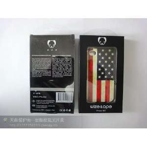  WIZE&OPE US Flag Hard Shell Case for iPhone 4/4S Cell 