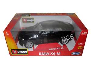 Bburago BMW X6 M X6M BLACK 1/18 DIECAST MODEL CAR  