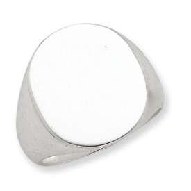 New Sterling Silver Size 11 Signet Mens Solid Ring  