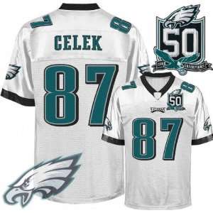  Philadelphia Eagles #87 Brent Celek Jersey White Authentic 
