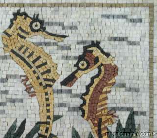 29.64x29.64 lovely sea animals marble mosaic art tile  