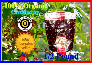 ORGANIC GROUND COFFEE MONTE REAL 1/2 LB. SPECIAL OFFER  