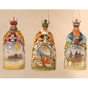   Shore Heartwood Creek Set of Three Wisemen Christmas Ornaments #117712