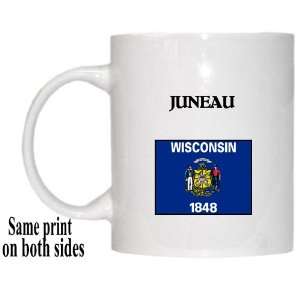    US State Flag   JUNEAU, Wisconsin (WI) Mug 