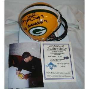   Brown Autographed Green Bay Packers Mini Helmet