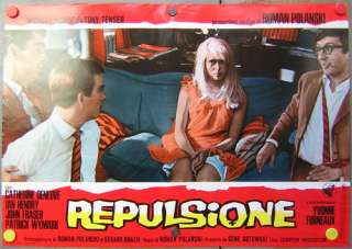 hl62 REPULSION POLANSKI DENEUVE 10 RARE orig POSTER ITA  