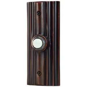   Furrowed Oil Rubbed Bronze Wired Push utton Doorbell