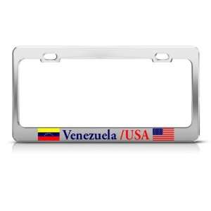 America Venezuela Country license plate frame Stainless Metal Tag 