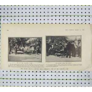    1907 Motor Accident Bordeaux Two Recked Cars Print